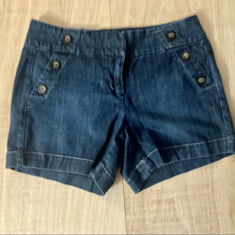 White House Black Market - Dark Denim With Button Details - 0